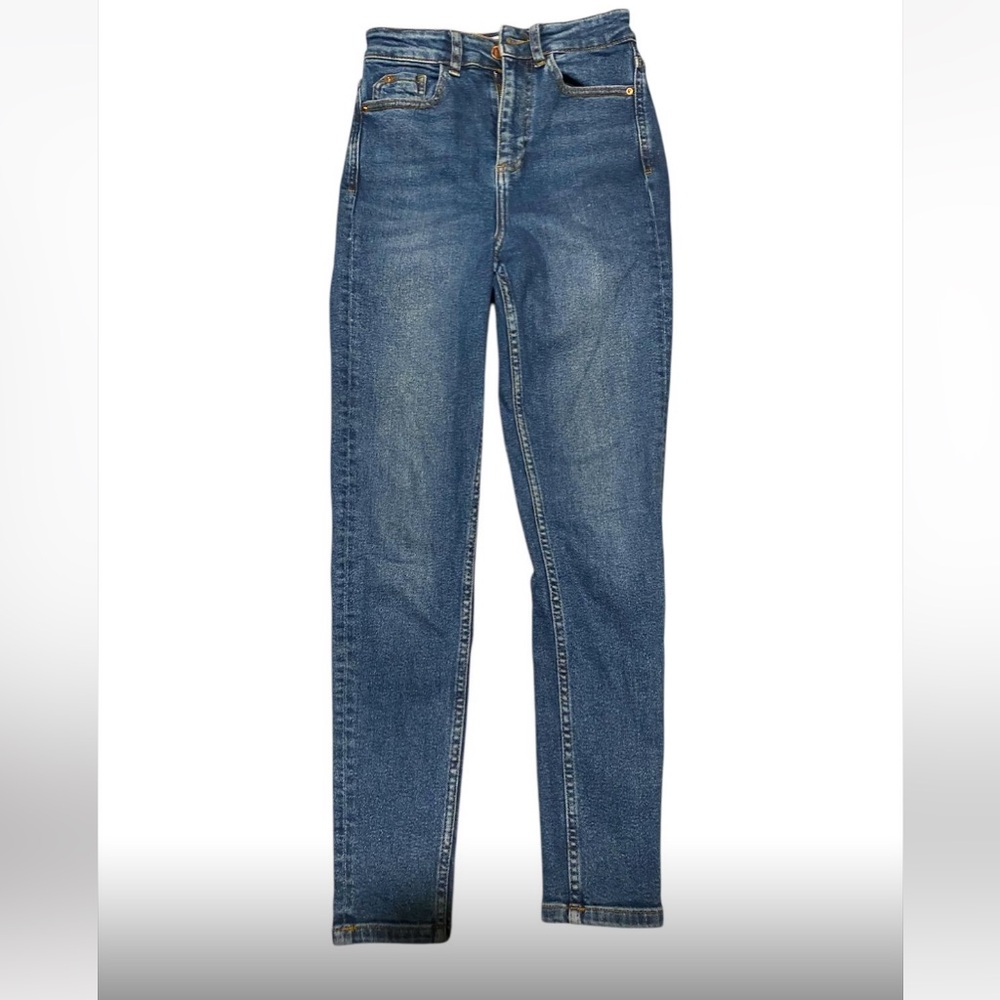 Zara Blue Straight Leg Jeans Classic Style